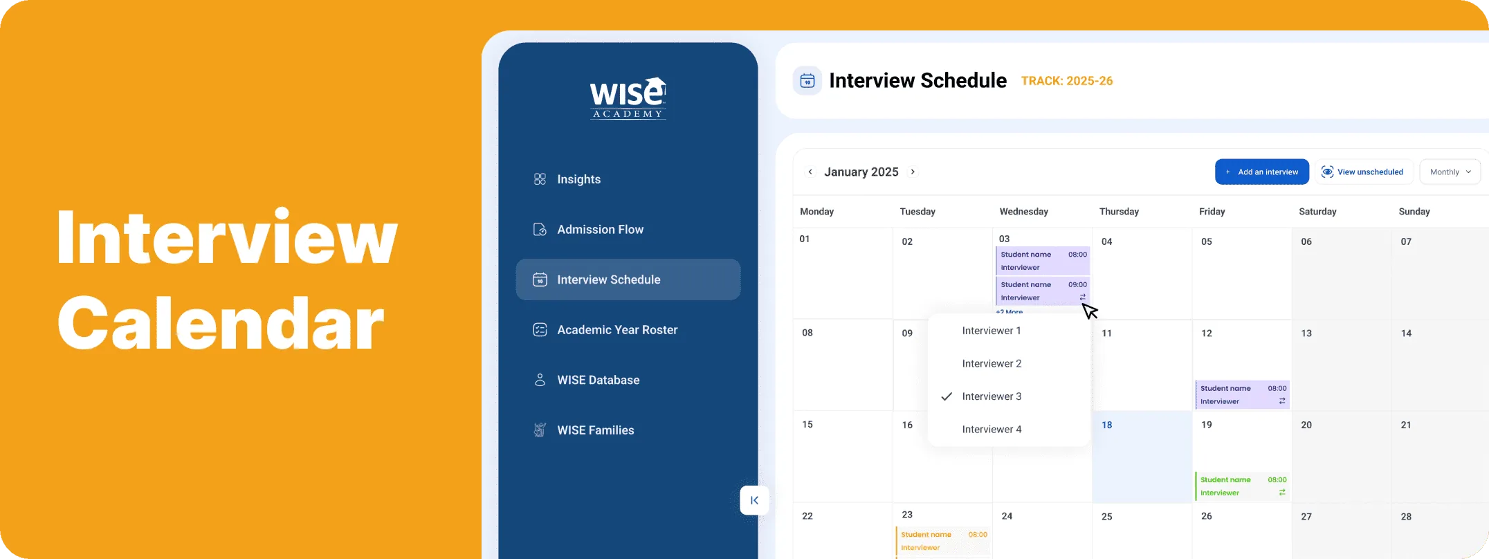 Wise Academy screen
